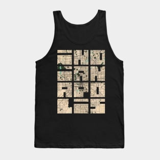 Indianapolis, USA City Map Typography - Vintage Tank Top